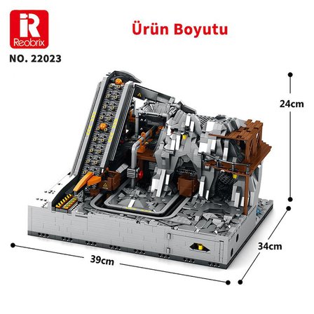 Reobrix Technic 22023 Maden Makinesi Kumanda&Motorlu Yaratıcı Yapı Blok Seti Building Blocks (Mining Machinery)-3338Parça