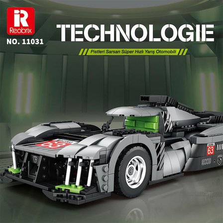 Reobrix Creator 11031 Peugeot 9X8 Araba Yaratıcı Yapı Blok Seti Building Blocks - 1338 Parça