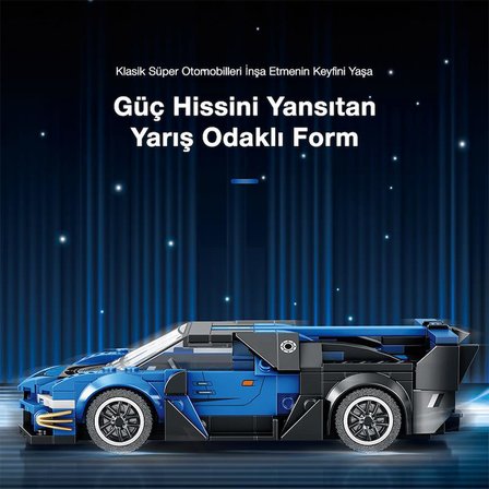 Reobrix Creator 795 Bugatti Vision GT Spor Araba Yaratıcı Yapı Blok Seti Building Blocks - 356 Parça