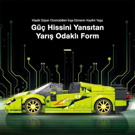 Reobrix Creator 806 Lamborghini Sian Spor Araba Yaratıcı Yapı Blok Seti Building Blocks - 348 Parça