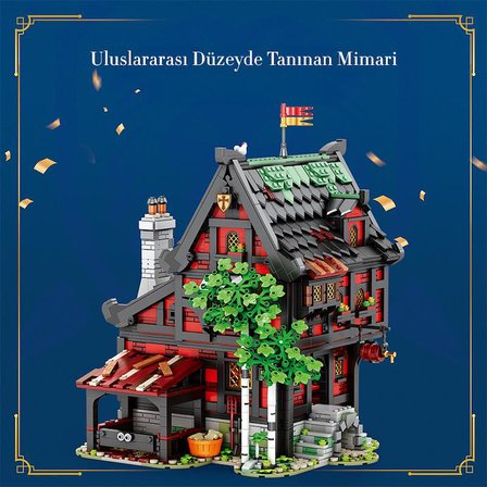Reobrix 66017 Haçlı Hanı Yaratıcı Yapı Blok Seti Building Block (Medieval Tavern The Crusader's Inn)- 2953 Parça