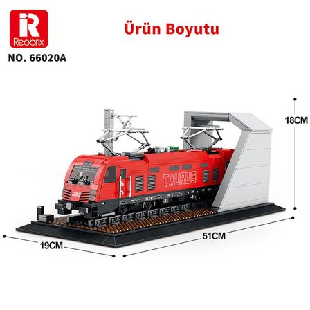 Reobrix Technic 66020 Avrupa Elektrikli Yolcu Treni (Taurus European Electric Passenger Train) Yapı Blok Seti Building Blocks - 1939 Parça
