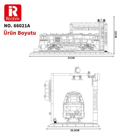 Reobrix Technic 66021 Avrupa Yük Treni G2000 (European Freight Train) Yaratıcı Yapı Blok Seti Building Blocks - 1980 Parça