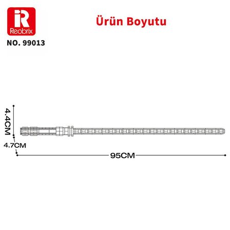 Reobrix 99013 Işın Kılıcı Beyaz Yaratıcı Yapı Blok Seti Building Blocks (Lightsaber) - 606 Parça