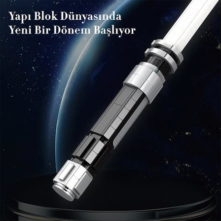 Reobrix 99013 Işın Kılıcı Beyaz Yaratıcı Yapı Blok Seti Building Blocks (Lightsaber) - 606 Parça