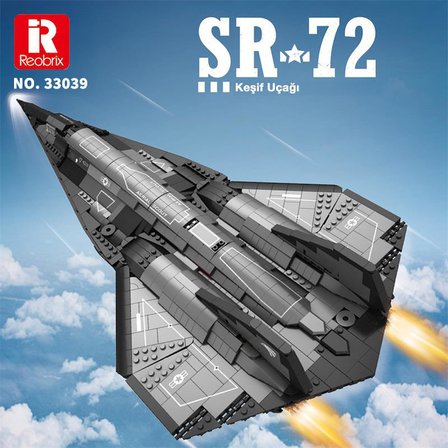 Reobrix 33039 SR-72 Keşif Uçağı Jet (SR-72 Reconnaissance Aircraft) Yaratıcı Yapı Blok Seti Building Blocks - 2071 Parça