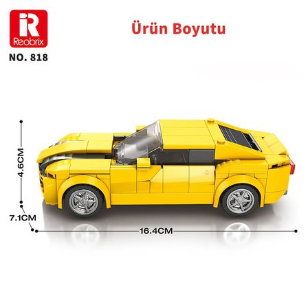 Reobrix Creator 818 Chevrolet Camaro Spor Araba Yaratıcı Yapı Blok Seti Building Blocks - 327 Parça