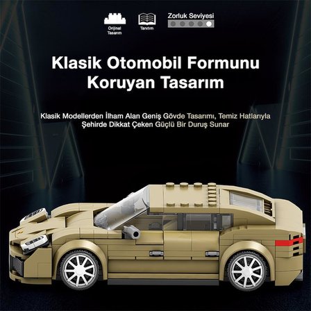 Reobrix Creator 821 Porsche Panamera Spor Araba Yaratıcı Yapı Blok Seti Building Blocks - 324 Parça