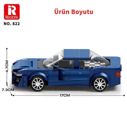 Reobrix Creator 822 Audi A6 Spor Araba Yaratıcı Yapı Blok Seti Building Blocks - 330 Parça