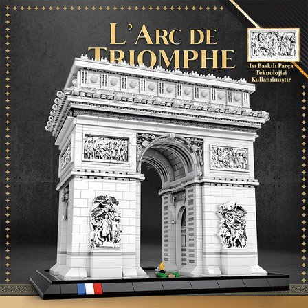 Reobrix 66024 Zafer Takı Yaratıcı Yapı Blok Seti Building Blocks (Arch Of Triumph)- 3718 Parça