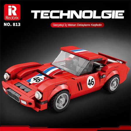 Reobrix Creator 813 Ferrari 250 GTO Spor Araba Yaratıcı Yapı Blok Seti Building Blocks - 320 Parça