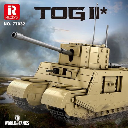 Reobrix 77032 World Of Tanks TOGII İngiliz Ağır Tankı (British Heavy Tank) Yaratıcı Yapı Blok Seti Building Blocks - 1427 Parça