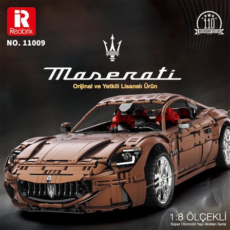 Reobrix 11009 Lisanslı 1/8 Maserati GranTurismo Kumanda ve Motorlu Yaratıcı Yapı Blok Seti Building Blocks - 5480 Parça