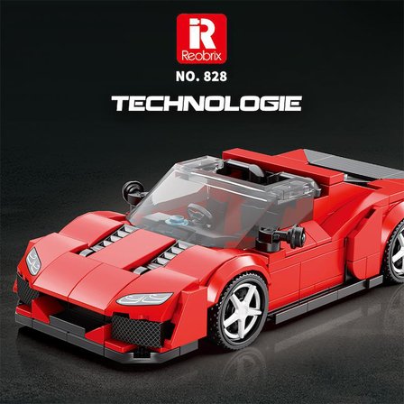 Reobrix Technic 828 Ferrari J50 Spor Araba Yaratıcı Yapı Blok Seti Building Blocks - 298 Parça