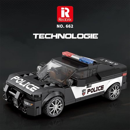 Reobrix Technic 662 Dodge Challenger Polis Arabası Yaratıcı Yapı Blok Seti Building Blocks (Ram Police Car) - 372 Parça