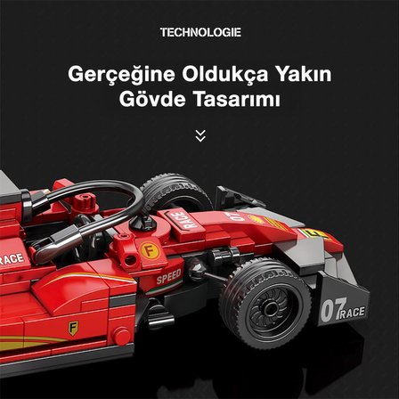 Reobrix Technic 663 Ferrari Formula F1 Yarış Arabası Yaratıcı Yapı Blok Seti Building Blocks - 245 Parça