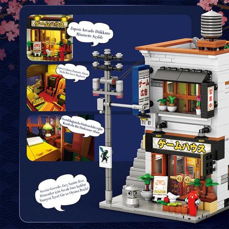 Reobrix 66503 Oyun Mağazası Yaratıcı Yapı Blok Seti Building Blocks (Arcade Game Store) - 984 Parça
