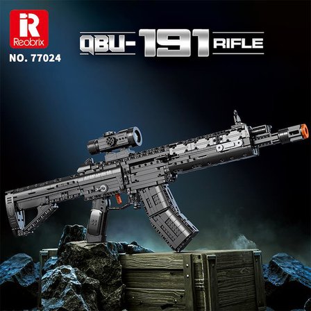 Reobrix 77024 Saldırı Tüfeği QBU-191 Yaratıcı Yapı Blok Seti Building Blocks (Assault Rifle QBU-191)- 1593 Parça