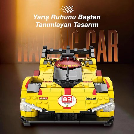 Reobrix Technic 11042 Ferrari 499P Araba Yaratıcı Yapı Blok Seti Building Blocks - 1370 Parça