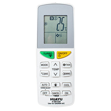 HUAYU KK K-DK1339 DAIKIN UNIVERSAL KLİMA KUMANDASI