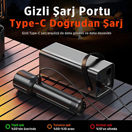 Philips SFL2203 450 Lümen 5W Led El Feneri Teleskopik Zoom Sos Modlu Metal Gövdeli Şarj Edilebilir Uzun Menzilli Flashlight