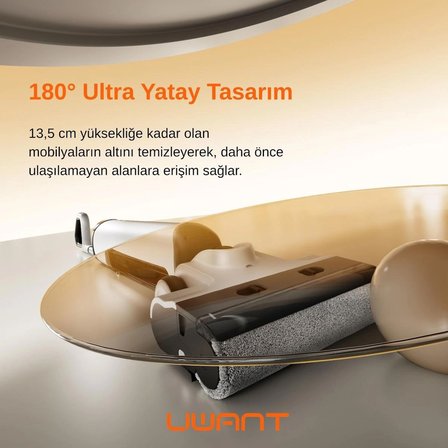 17.000Pa Islak Kuru Şarjlı Süpürge | Vakum + Mop | Kendini Temizleme Özellikli D500