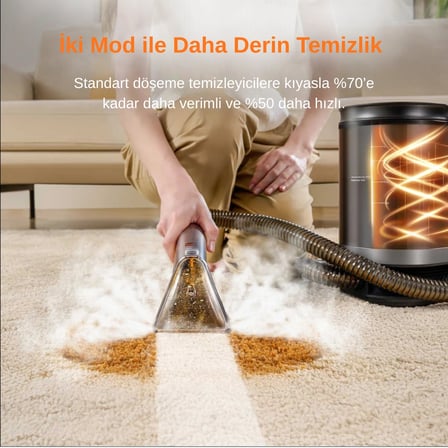 15.000Pa Emiş Gücü 100℃ Buharlı Halı Yıkama ve Leke Çıkartma Makinesi By200