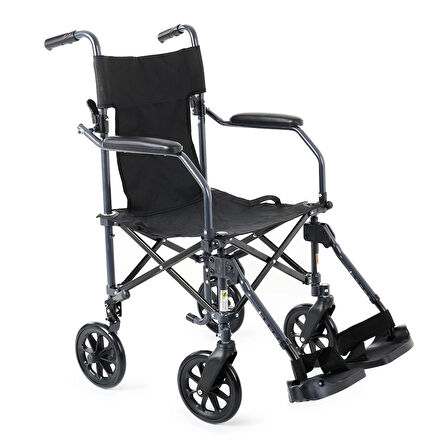 Comfort Plus Transfer Portatif Tekerlekli Sandalye | Katlanabilir, Çantalı ve Hafif DM-304