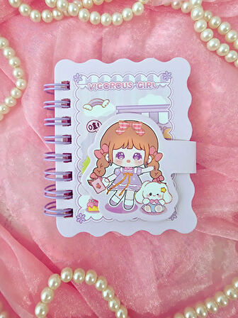 Cırt Cırt Kapaklı Kawaii A7 Not Defteri (1 Adet)