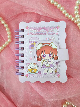 Cırt Cırt Kapaklı Kawaii A7 Not Defteri (1 Adet)