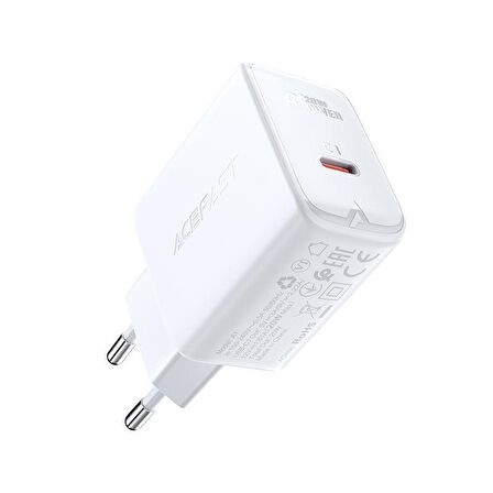 Acefast A1 Type-C 20 Watt Hızlı Şarj Aleti Beyaz