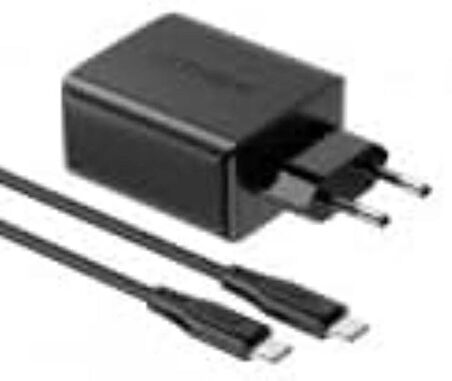 ACEFAST Duvar Şarj Cihazı USB-C 65W + USB-C 20W + USB-A 18W Çıkış Type-C PD65W (2xUSB-C+1xUSB-A) EU Siyah Renk A13