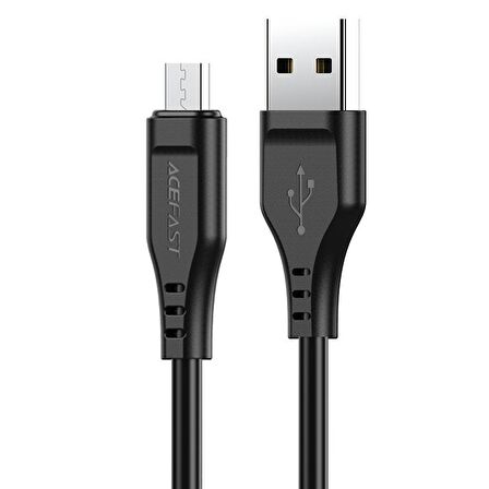 Acefast C3-09 Micro USB Şarj ve Data Kablosu Siyah