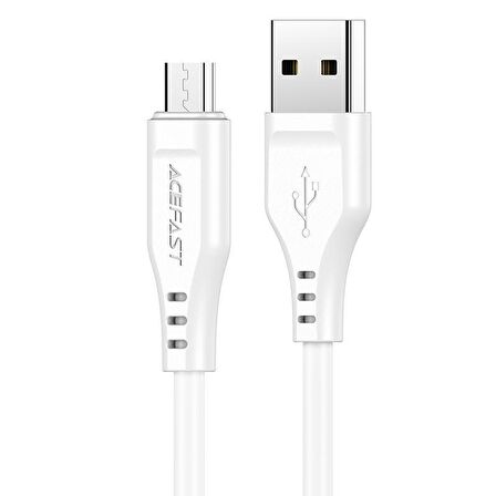 Acefast C3-09 Micro USB Şarj ve Data Kablosu Beyaz