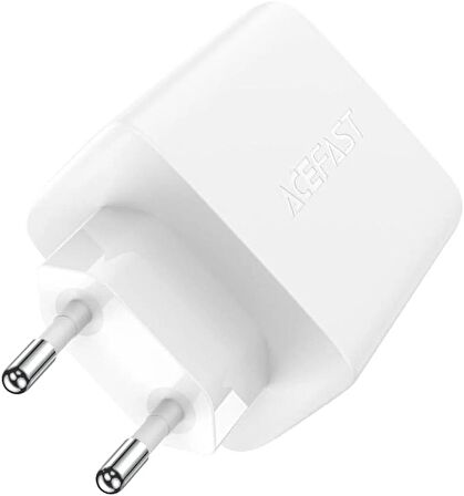 ACEFAST Duvar Hızlı Şarj Başlığı Type-C ve USB Çıkış PD65W Telefon ve Tablet GaN (2xUSB-C + USB-A) EU A41 Beyaz