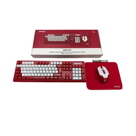 TR Jedel WS737 Wireles Klavye Mouse Pad 800-1200-1600 DPI 1 AA Battery 3 Million Times Switch