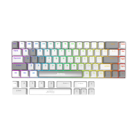 JEDEL KL141 TYPE-C MİNİ MEKANİK KLAVYE BEYAZ RED SWİTCH 68 TUŞLU