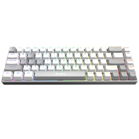 JEDEL KL141 TYPE-C MİNİ MEKANİK KLAVYE BEYAZ RED SWİTCH 68 TUŞLU