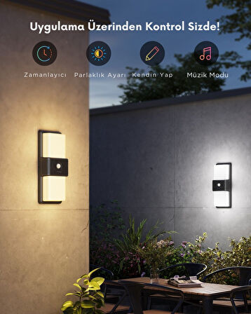 Govee Dış Mekan Hareket Sensörlü Duvar Aydınlatması IP65 H7078CD1