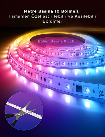 Govee RGBWWIC LED Şerit 2 Pro Uzatma Kiti 1 Metre - Adaptör Dahil Değildir - A61F10H1
