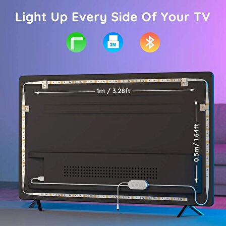 RGB Bluetooth LED Arka Işık 46-60 inç TV