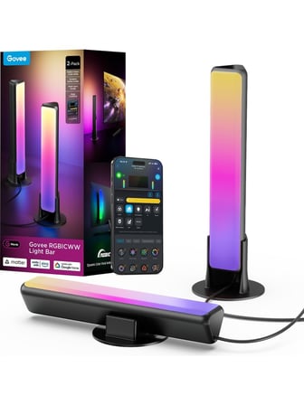 Govee RGBICWW WiFi+BT Flow Plus 27cm 2'li Bar Matter Destekli H6056311