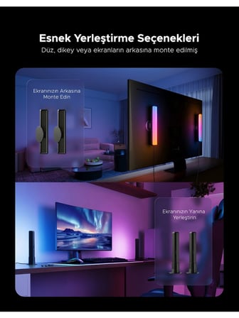 Govee RGBICWW WiFi+BT Flow Plus 27cm 2'li Bar Matter Destekli H6056311