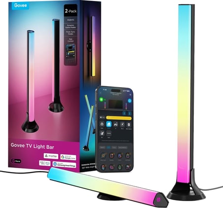 Govee RGBIC WiFi+BT Flow Plus 38cm 2'li Bar Matter Destekli H6046312
