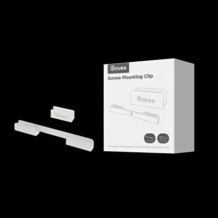 Govee Neon LED Şerit 2.Nesil Yedek Parça-15 Adet Klips + 5 Adet Bükülebilir Klips A10D3001