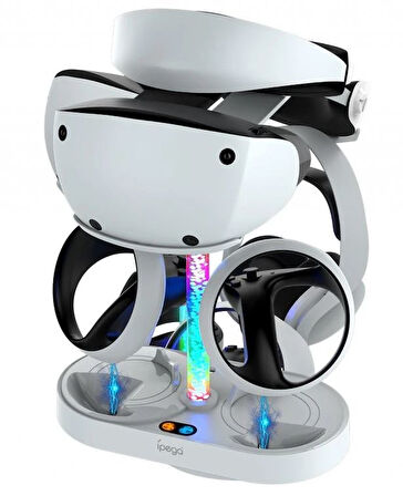 PS VR2  ŞARJLI IŞIKLI DİKEY STAND RGB İPEGA-PG-V001