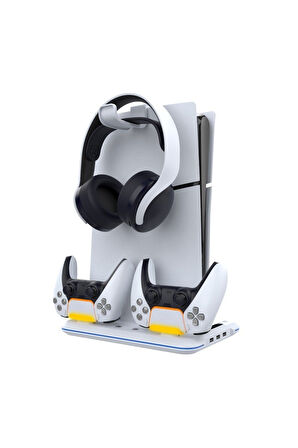 İpega P5S020W PS5 Slim Disk/PS5 Slim Dijital Uyumlu RGB Soğutucu Fanlı Stand