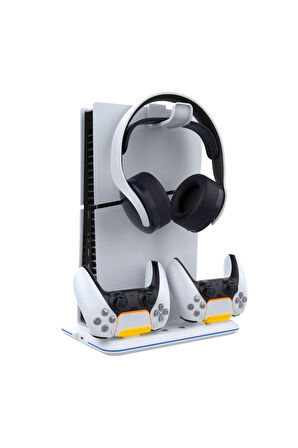 İpega P5S020W PS5 Slim Disk/PS5 Slim Dijital Uyumlu RGB Soğutucu Fanlı Stand