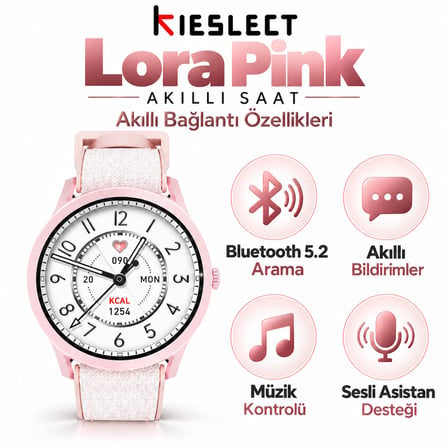 Kieslect  Pembe Akıllı Saat