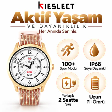 Kieslect  Lora Gold Arama özellikli  Akıllı Saat